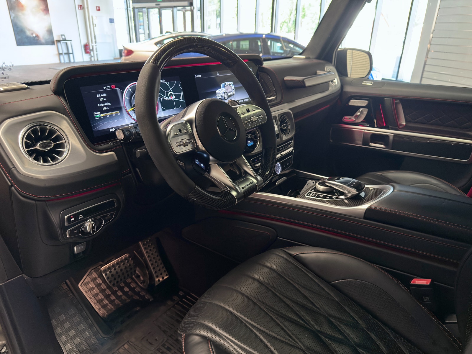 Mercedes-Benz AMG G 63 Manufaktur | Multikonturstolar | Burmester 3D 2023 - miniatyr 12