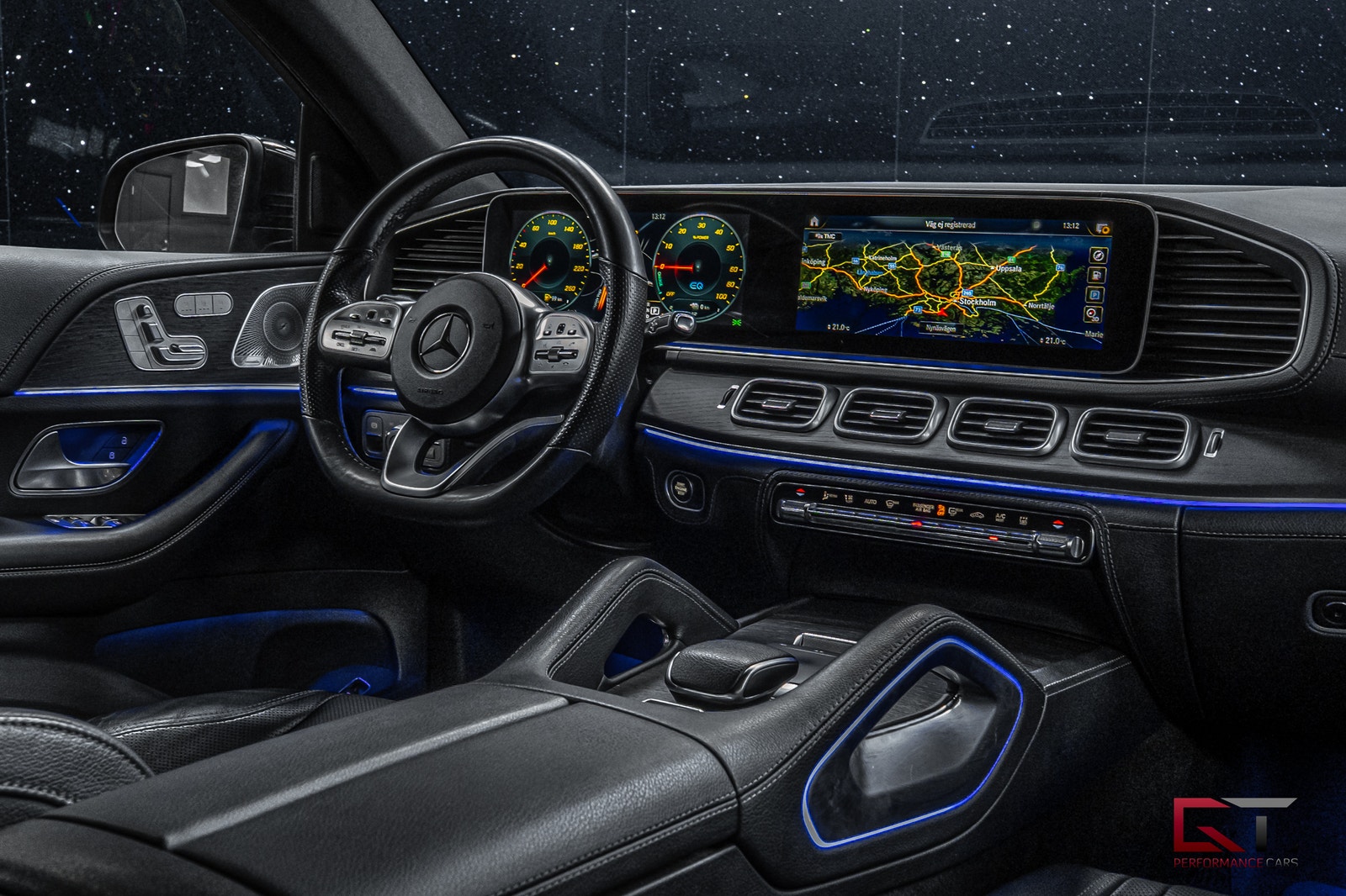 Mercedes-Benz GLE350 de de 4M Coupé AMG Pano ACC Drag Luftfjädring Bur HuD 2021 - miniatyr 17