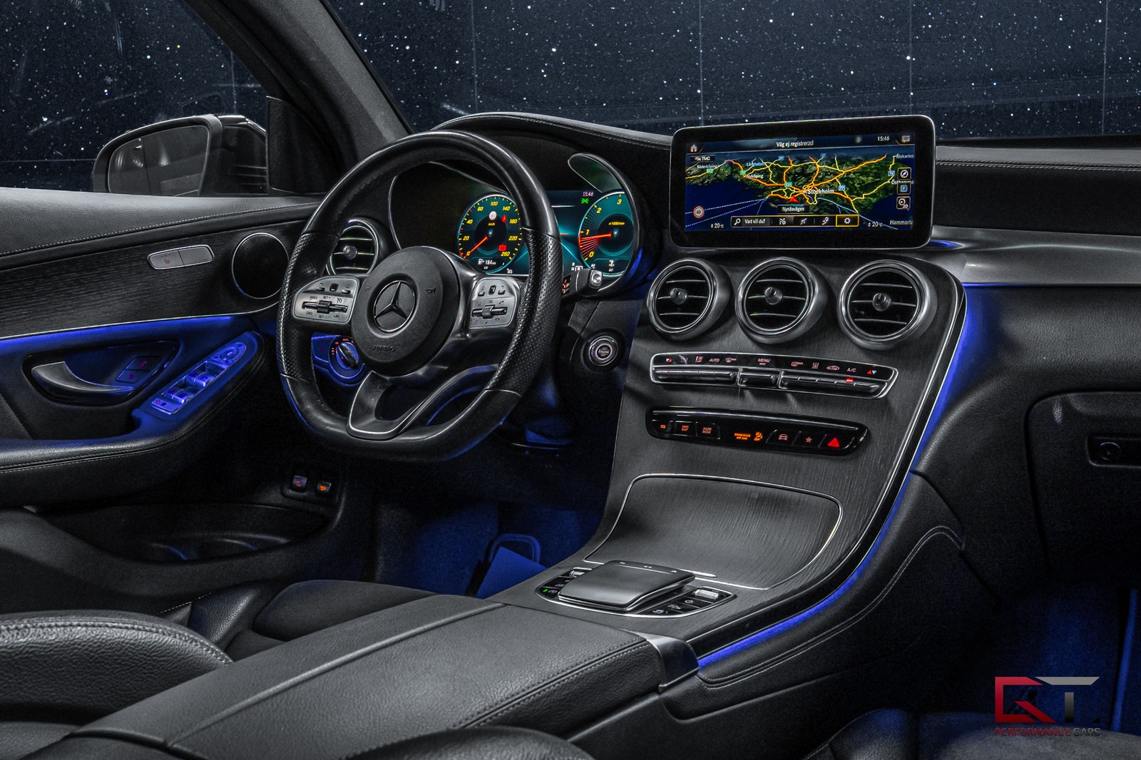 Mercedes-Benz GLC220 d 4M Coupé AMG Cockpit Drag Värmare Matrix Akustikglas 2020 - miniatyr 15