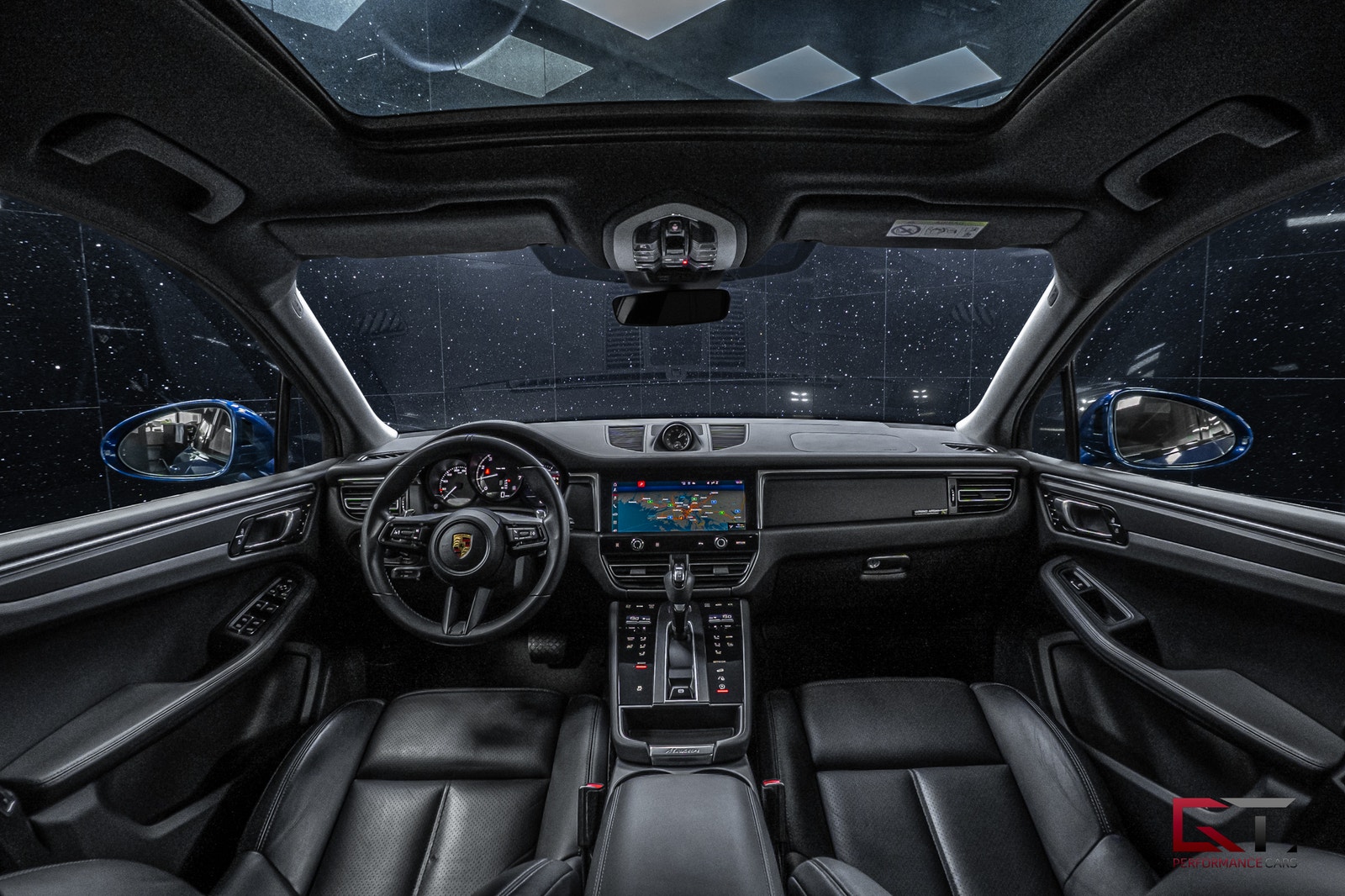 Porsche Macan PDK Gentian Blue Pano 21" Drag Värmare 14-vägs Minne 2022 - miniatyr 13