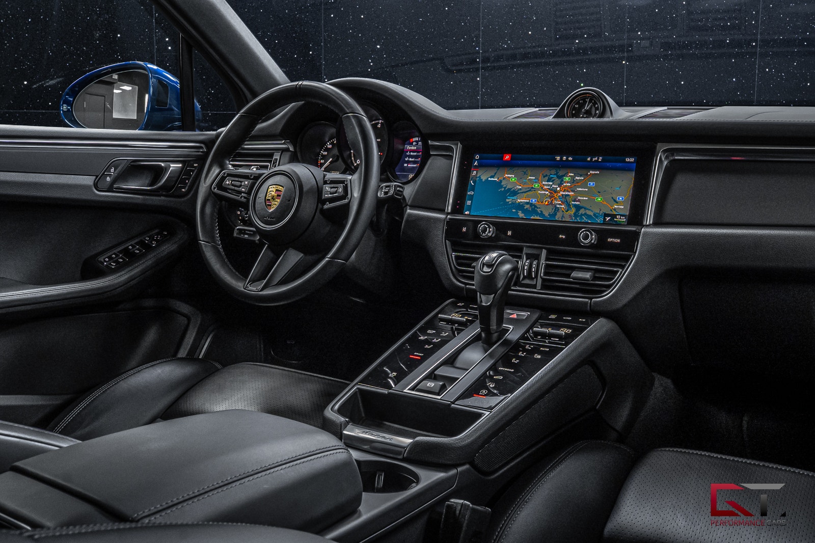 Porsche Macan PDK Gentian Blue Pano 21" Drag Värmare 14-vägs Minne 2022 - miniatyr 15