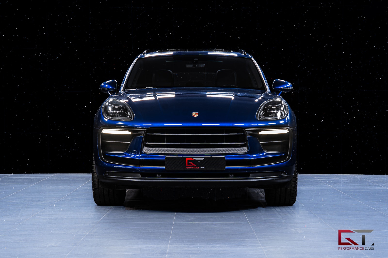 Porsche Macan PDK Gentian Blue Pano 21" Drag Värmare 14-vägs Minne 2022 - miniatyr 3