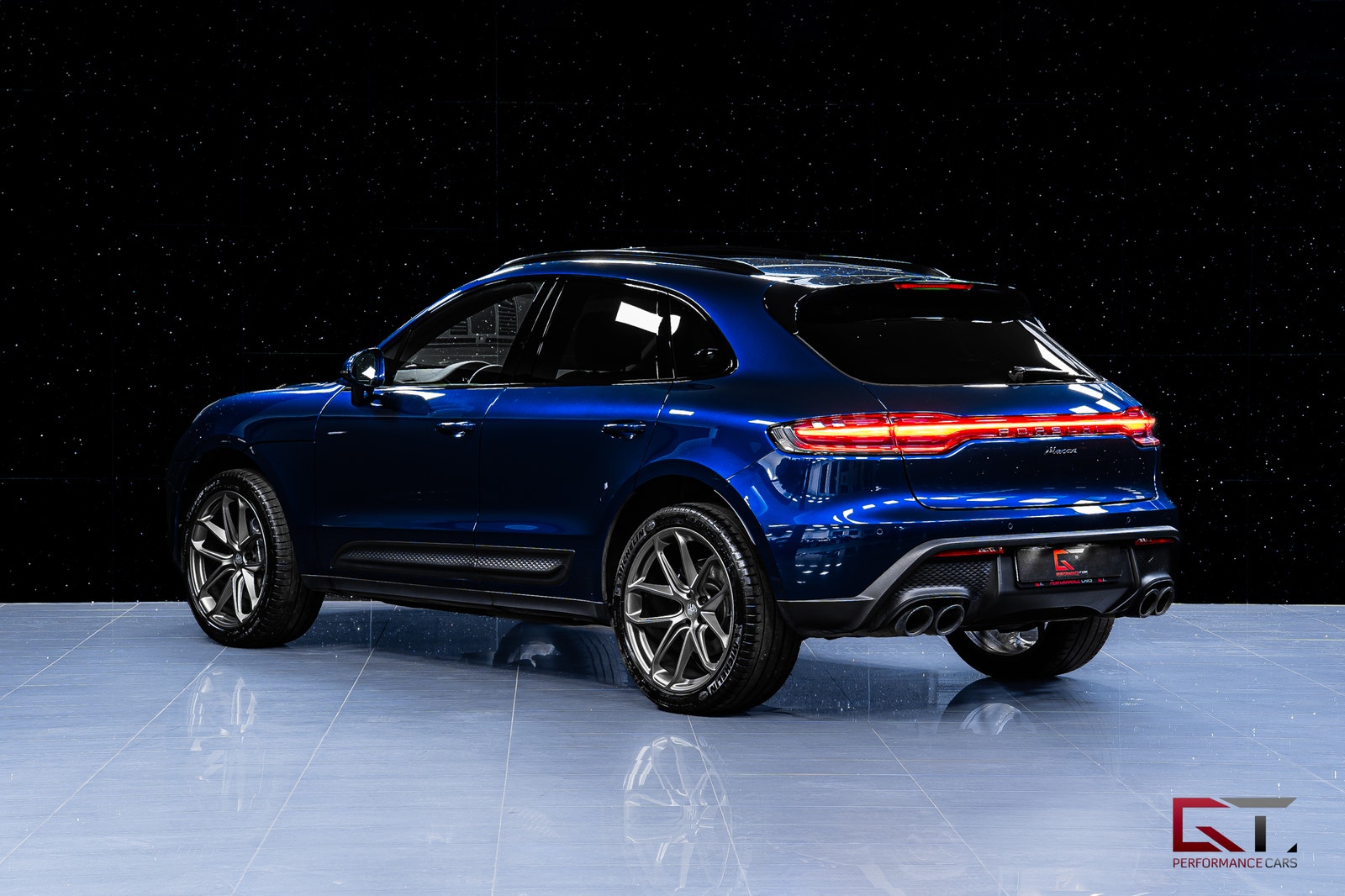 Porsche Macan PDK Gentian Blue Pano 21" Drag Värmare 14-vägs Minne 2022 - miniatyr 6