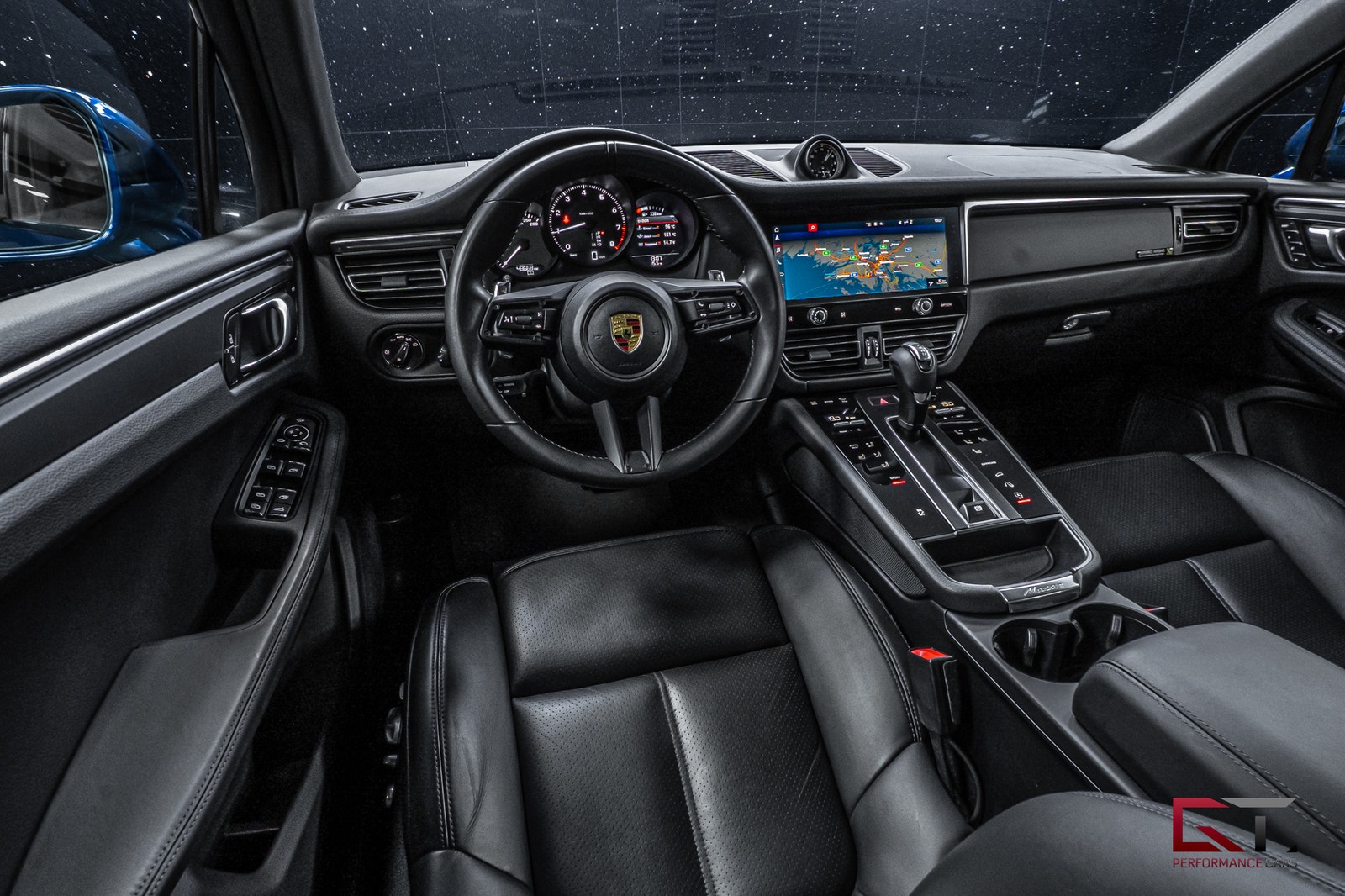 Porsche Macan PDK Gentian Blue Pano 21" Drag Värmare 14-vägs Minne 2022 - miniatyr 9