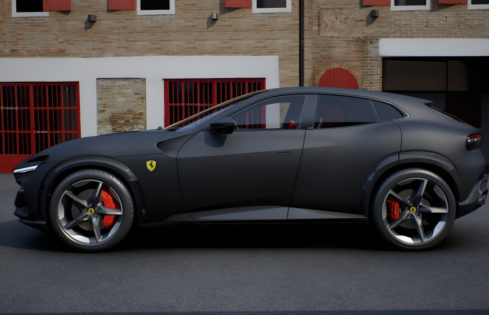 Ferrari Purosangue MOMS Nero Daytona Full Carbon Pano 23" Liftsystem Bur 2026 - miniatyr 4