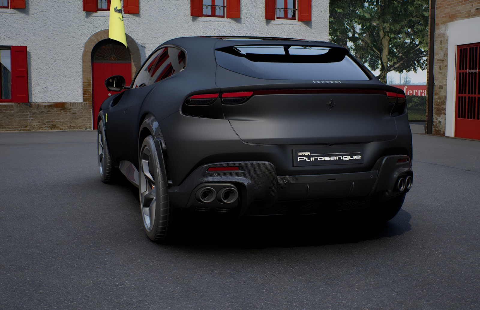 Ferrari Purosangue MOMS Nero Daytona Full Carbon Pano 23" Liftsystem Bur 2026 - miniatyr 5