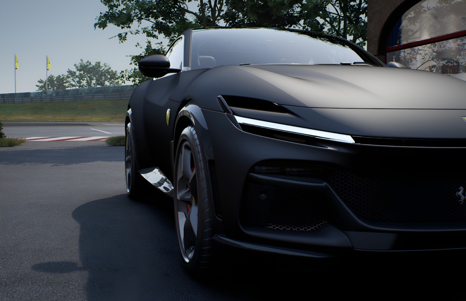 Ferrari Purosangue MOMS Nero Daytona Full Carbon Pano 23" Liftsystem Bur 2026 - miniatyr 6