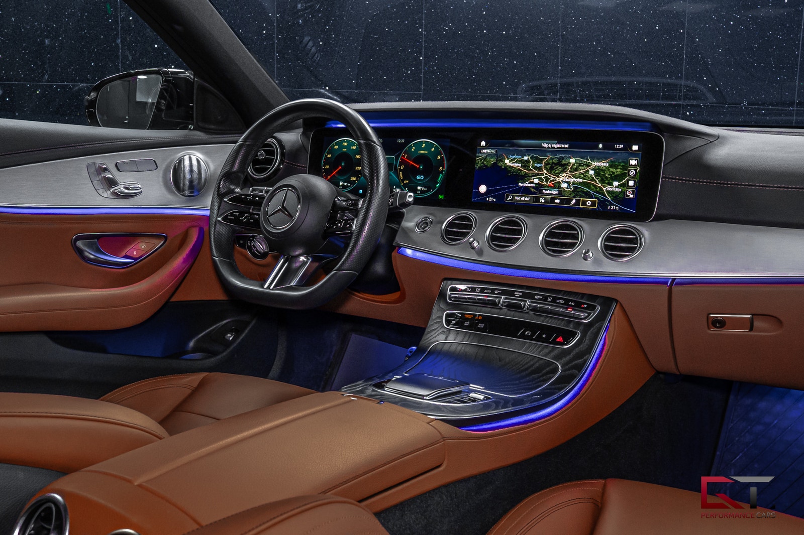 Mercedes-Benz E300 de 4M AMG SE Edt Premium+ Pano Burmester Drag Matrix 360° 2021 - miniatyr 17