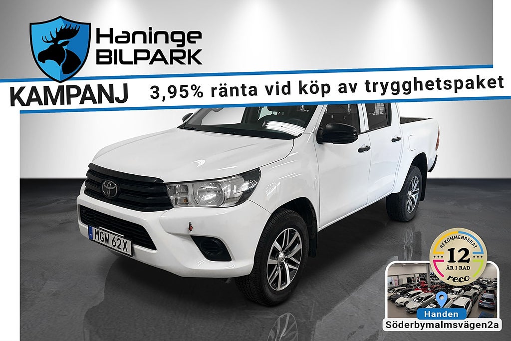 Toyota Hilux Dubbelhytt 2.4AWD/SUPERDEAL 3,95%/Dragkrok/MoK/KAMKEDJA