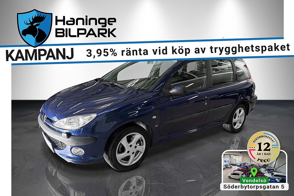 Peugeot 206 SW SW 1.6 XS SUPERDEAL FR 3.95% / LÅGMILAD / 1 ÄGARE