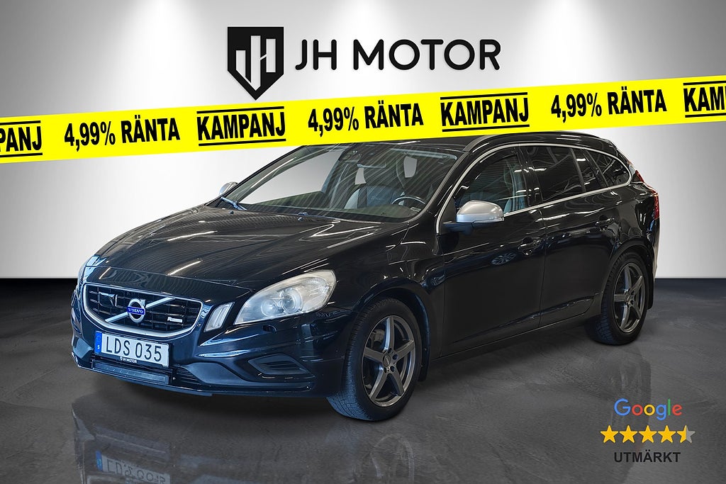 Volvo V60 T6 AWD R-Design 304hk Dragkrok/Navigation