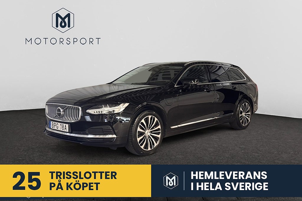 Volvo V90 Recharge T6 AWD Aut Core Edition Adaptiv fart Helskinn