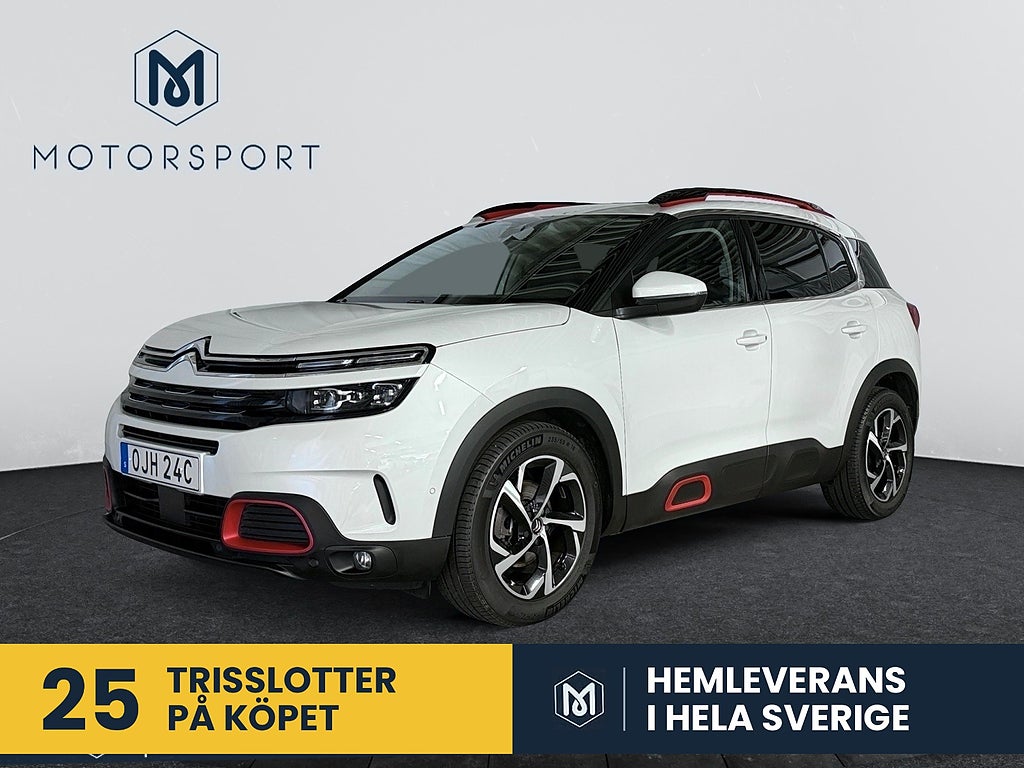 Citroën C5 Aircross 180hk Pano 360° Adap-Farth Massage Värmare Skinn