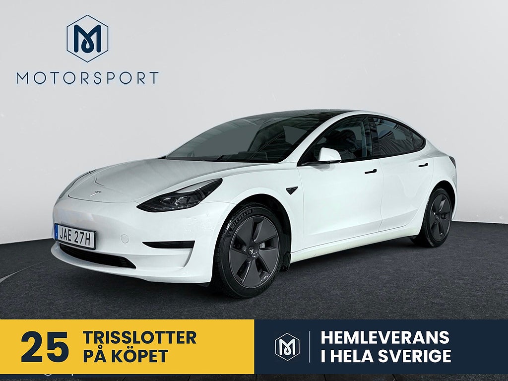 Tesla Model 3 Standard Range RWD Pano Värmepump Förklimat Skinn Navi