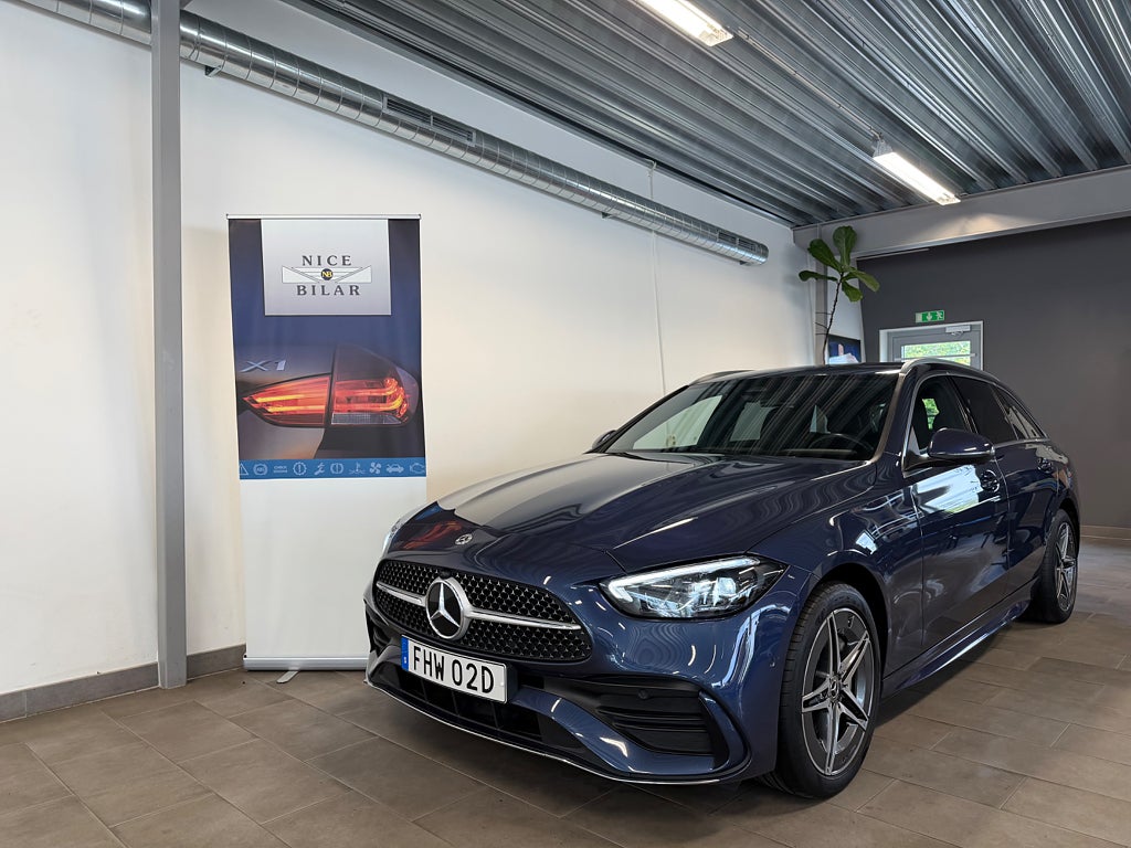 Mercedes-Benz C300 300 T e AMG Line Drag Rattvärme Ambient Light 1äg s&v