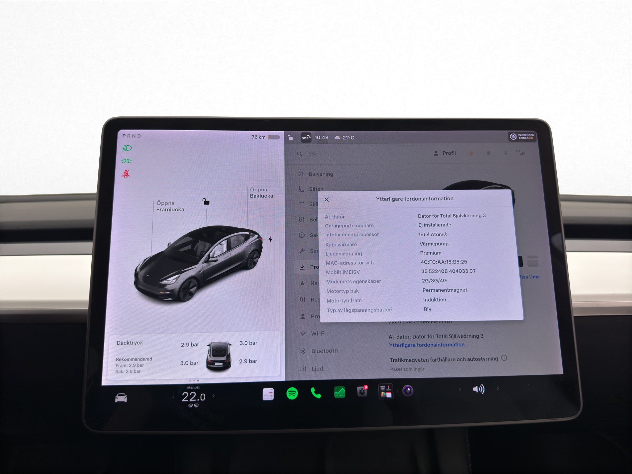 Tesla Model 3 2021 - miniatyr 24