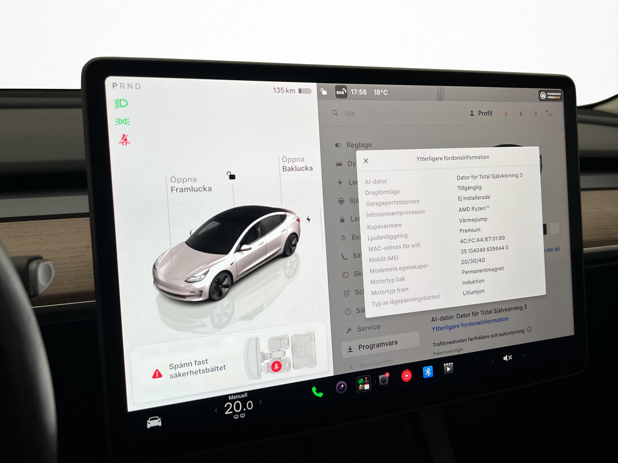 Tesla Model 3 2023 - miniatyr 22