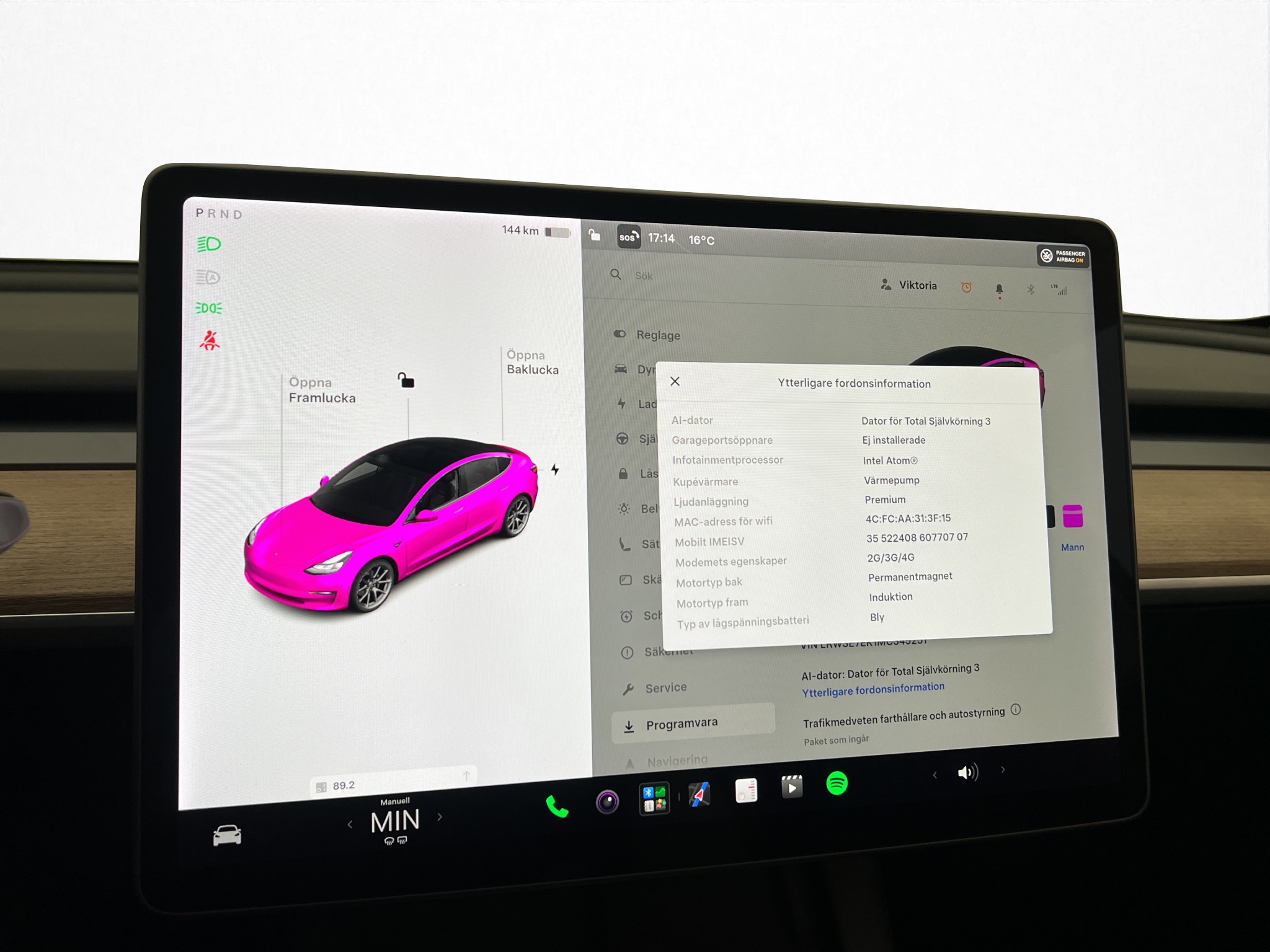 Tesla Model 3 2021 - miniatyr 16