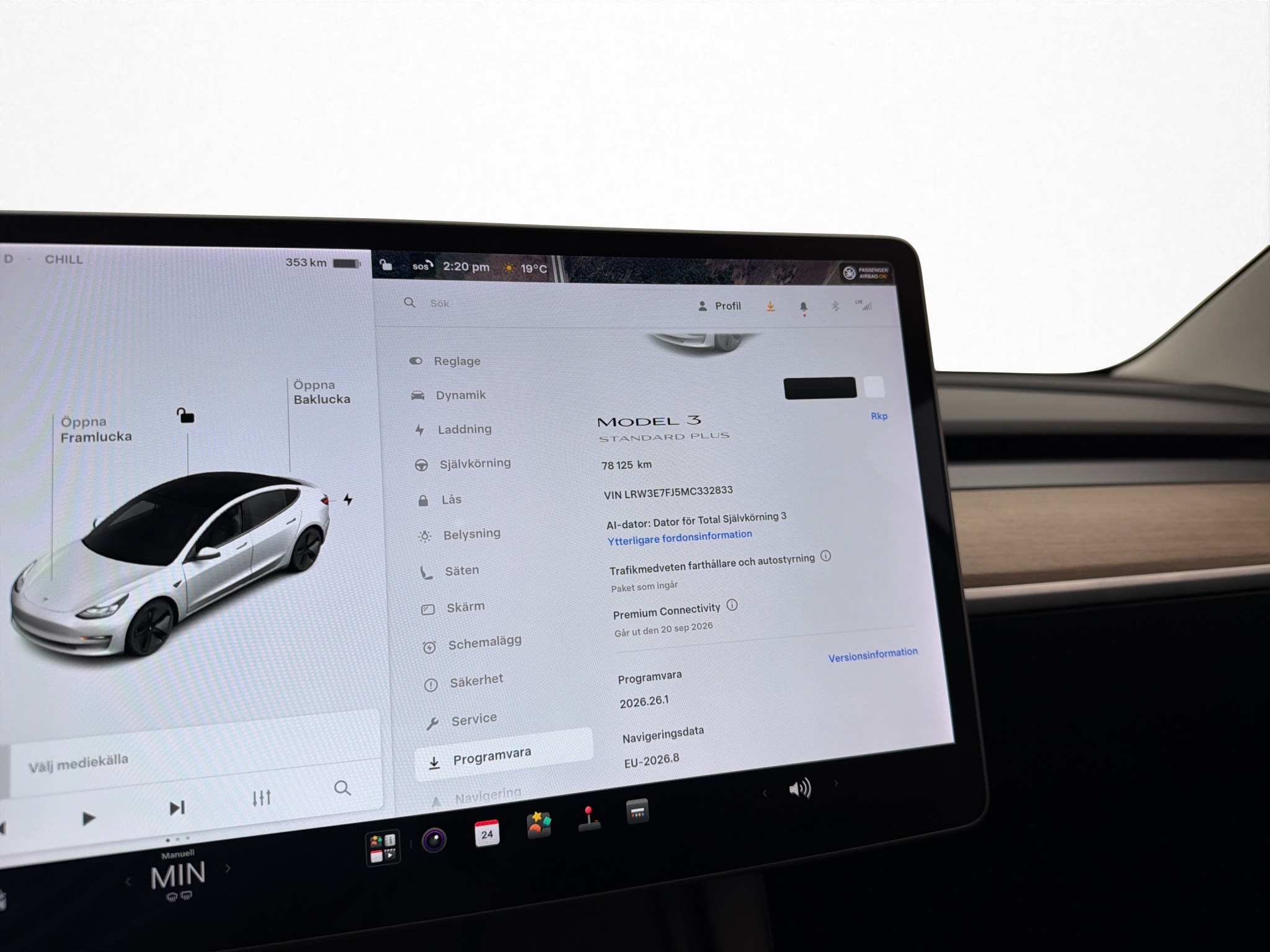 Tesla Model 3 2021 - miniatyr 22