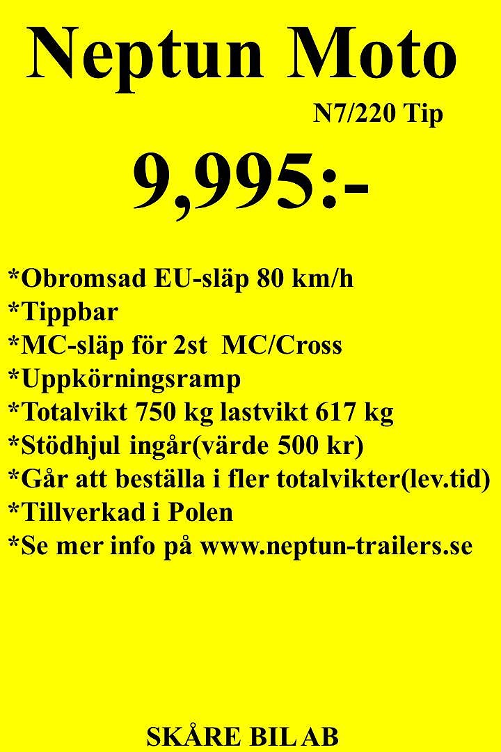 Neptun Moto N7/220 Tipp MC-släp 2026 - miniatyr 2
