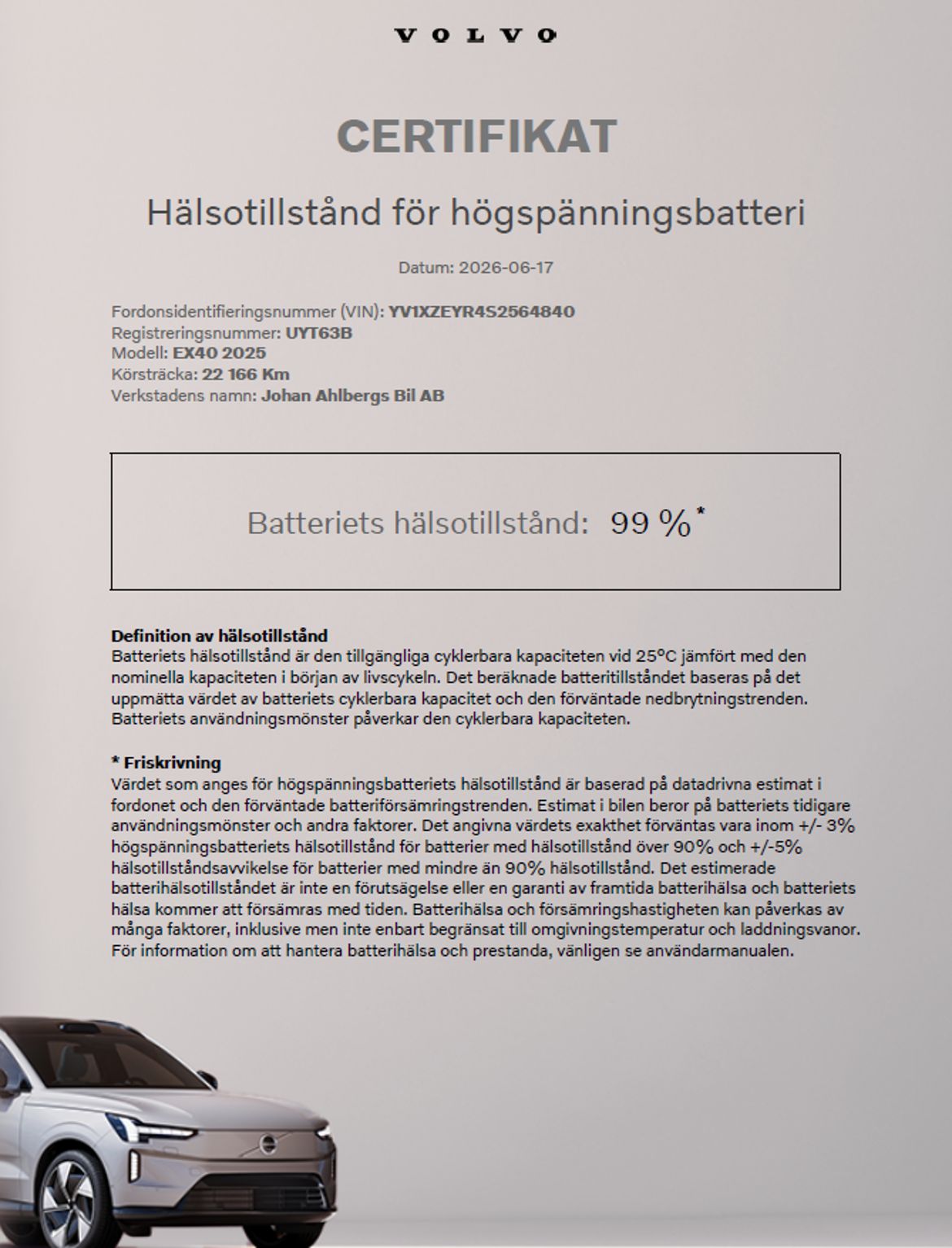 Volvo EX40 2025 - miniatyr 2